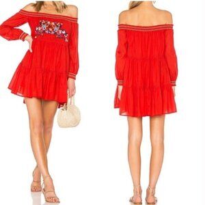Free People Sunbeams‎ Embroidered Boho Mini Dress